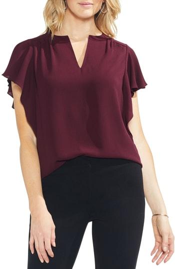 Women's Vince Camuto Flutter Sleeve Blouse