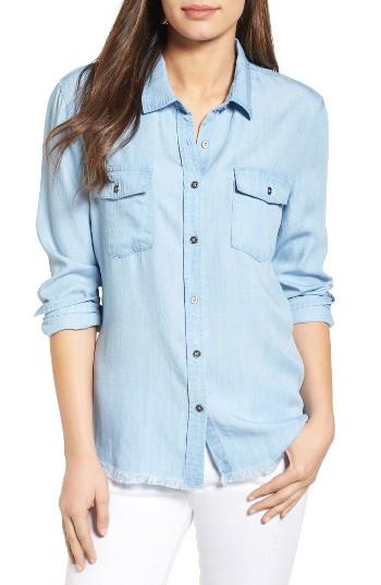 Women's Rd Style Frayed Chambray Shirt