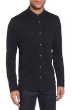 Men's Jason Scott Wilson Slim Fit Knit Sport Shirt - Black