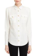 Women's Balmain Polka Dot Shirt Us / 36 Fr - White