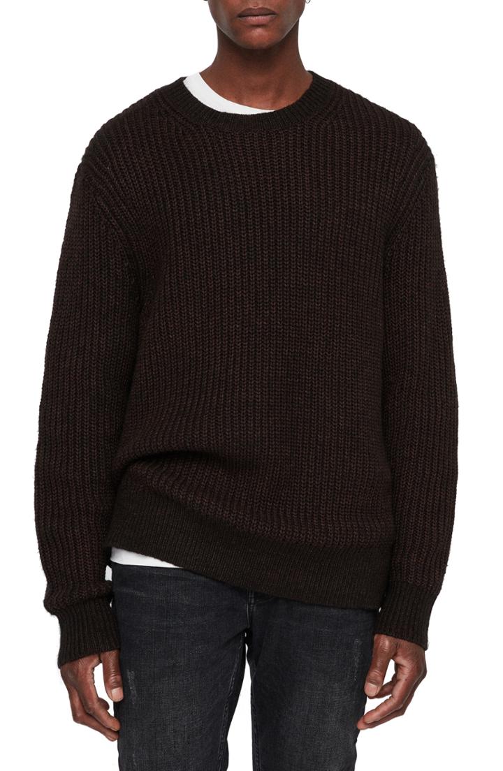 Men's Allsaints Tilman Fit Sweater, Size Medium - Black