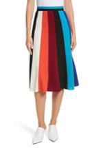 Women's Tracy Reese Colorblock Stripe Flared Skirt - Blue