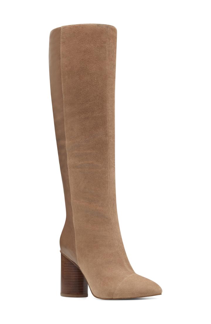 Women's Nine West Cheyin Cap Toe Knee High Boot M - Brown