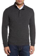 Men's Monte Rosso Cashmere Quarter Zip Sweater, Size - Grey