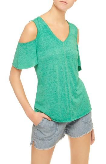 Women's Sanctuary Dahlia Cold Shoulder Tee - Green