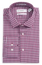 Men's Calibrate Trim Fit Stretch Non-iron Check Dress Shirt .5 34/35 - Purple