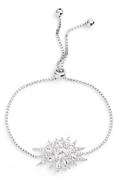 Women's Cz By Kenneth Jay Lane 'explosion' Adjustable Cubic Zirconia Bracelet