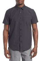 Men's Tavik 'maison' Short Sleeve Stripe Woven Shirt - Black