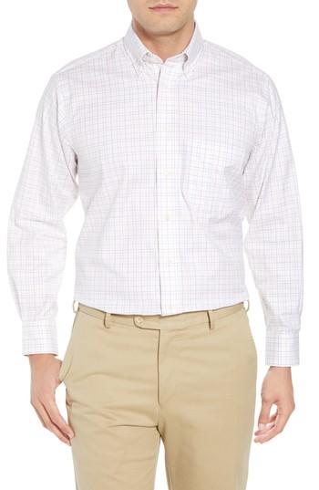Men's Gitman Tailored Fit Plaid Dress Shirt .5 - 34 - White
