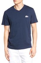 Men's Lacoste Solid V-neck T-shirt (4xl) - Blue