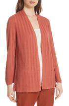 Women's Eileen Fisher Bell Cuff Silk Blend Cardigan - Orange