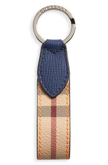 Men's Burberry Haymarket Check Key Chain