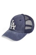 Men's American Needle 'los Angeles Dodgers - Raglan Bones' Mesh Trucker Cap -