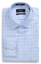 Men's Nordstrom Men's Shop Traditional Fit No-iron Check Dress Shirt .5 32/33 - Blue