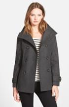 Women's Thread & Supply Double Breasted Peacoat - Grey