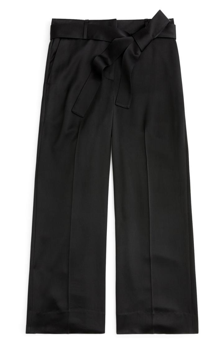 Women's J.crew Full Length Wide Leg Pants In Satin Crepe