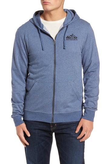 Men's Patagonia Fitz Roy Frostbite Polycycle Full Zip Hoodie - Blue