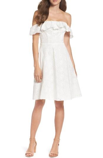 Women's Chelsea28 Eyelet Off The Shoulder Dress