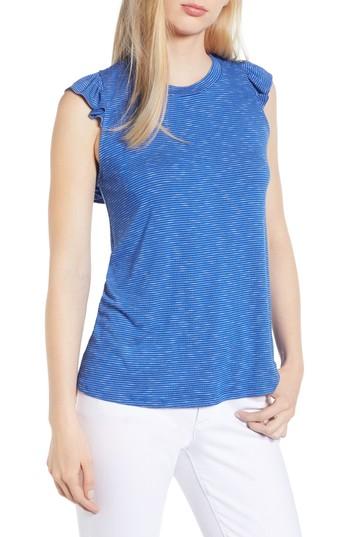 Women's Gibson X Hi Sugarplum! Bonita Ruffled Tank, Size - Blue