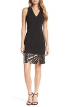 Petite Women's Vince Camuto Sequin Sheath Dress P - Black