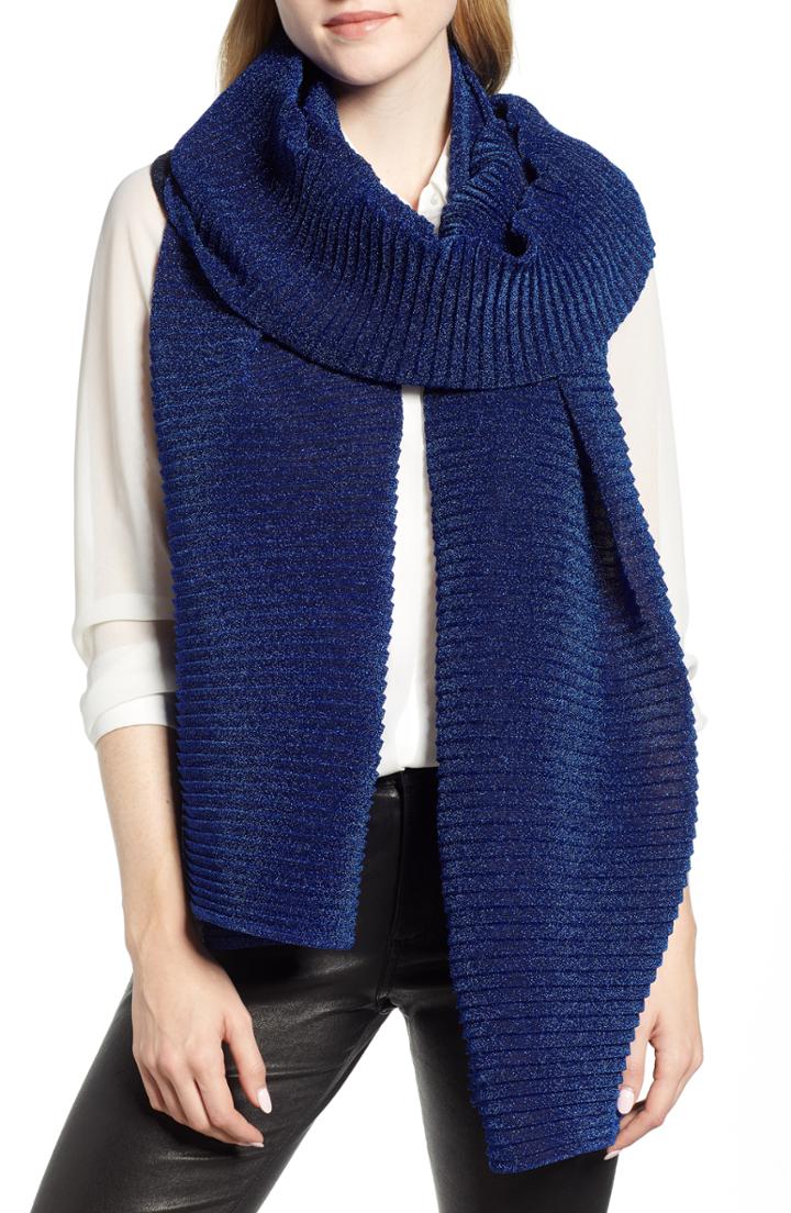 Women's Trouve Ribbed Wrap, Size - Blue