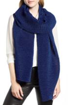 Women's Trouve Ribbed Wrap, Size - Blue