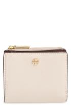 Women's Tory Burch Mini Robinson Wallet Patent Leather Bifold Wallet - Metallic