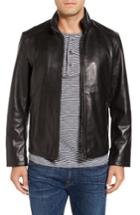 Men's Cole Haan Lamb Leather Jacket - Black