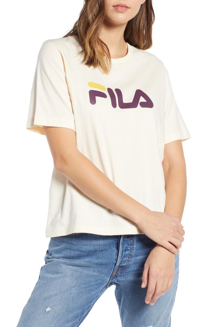Women's Fila Miss Eagle Logo Tee - Ivory