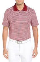 Men's Vineyard Vines 'porter' Stripe Jersey Polo - Red