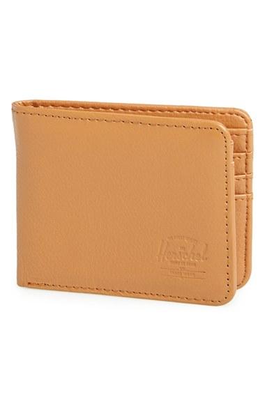 Men's Herschel Supply Co. 'hank' Leather Bifold Wallet - Beige