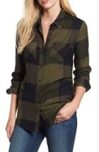Women's Lucky Brand Plaid Button Down Shirt - Green