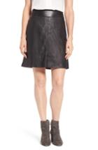 Women's Halogen Leather Skirt - Black