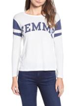 Women's Pam & Gela Shrunken Football Shirt, Size - Ivory