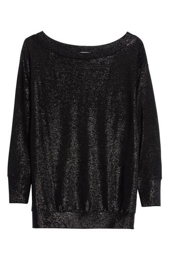 Women's Tracy Reese Bateau Neck Shimmer Sweatshirt