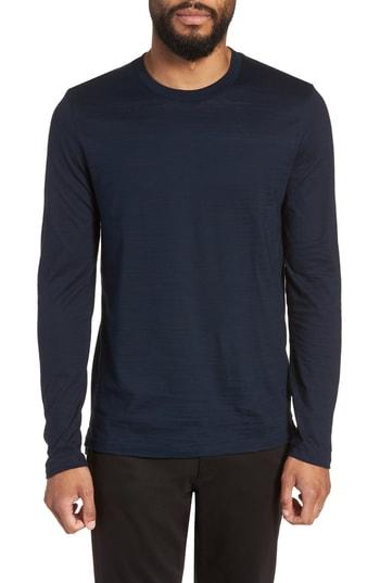 Men's Boss Tenison Long Sleeve Crewneck T-shirt, Size - Blue
