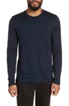 Men's Boss Tenison Long Sleeve Crewneck T-shirt, Size - Blue