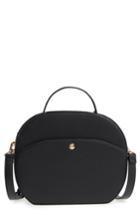 Sole Society Oval Canteen Faux Leather Satchel - Black
