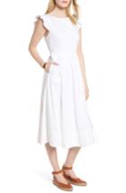 Women's 1901 Ruffle Fit & Flare Midi Dress - White