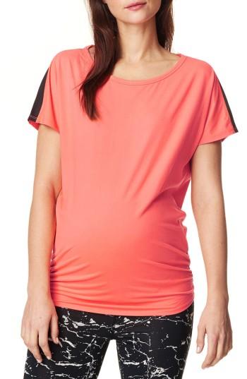 Women's Noppies Feline Athletic Maternity Tee - Coral