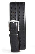 Men's Allen Edmonds Manistee Brogue Leather Belt - Black