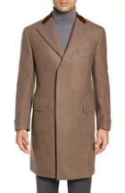 Men's Boglioli Trim Fit Wool Chesterfield Coat Us / 54 Eu R - Beige