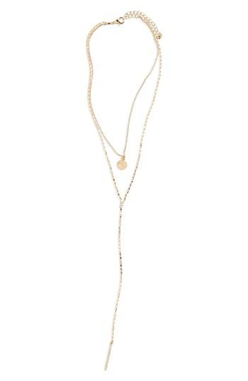 Women's Bp. Layered Coin & Imitation Pearl Necklace