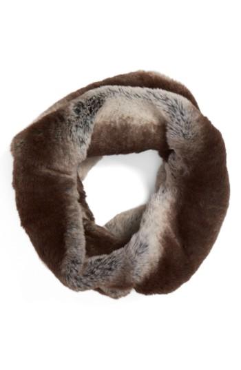 Women's Badgley Mischka Faux Chinchilla Neck Warmer, Size - Grey