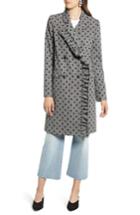 Women's Halogen Flocked Dot Coat - Grey