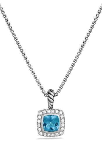 Women's David Yurman 'albion' Petite Pendant With Semiprecious Stone & Diamonds On Chain