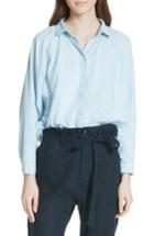 Women's The Great. The Estate Button-up Shirt - Blue