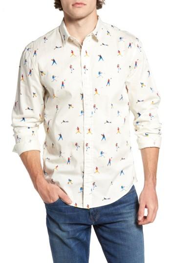 Men's 1901 Baseball Print Poplin Shirt