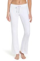Women's Love+grace Fuzzy Flare Lounge Pants - White