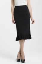 Women's Ming Wang Ruffle Hem Knit Midi Skirt